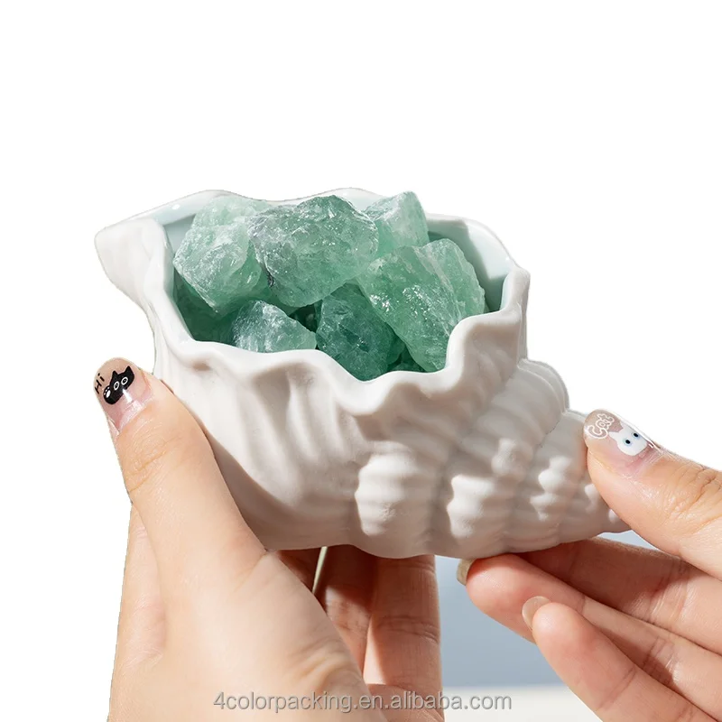 Home Office Use Aromatherapy Passive Essential Oil Stone Diffuser Set With Raw Crystals and Healing Stones