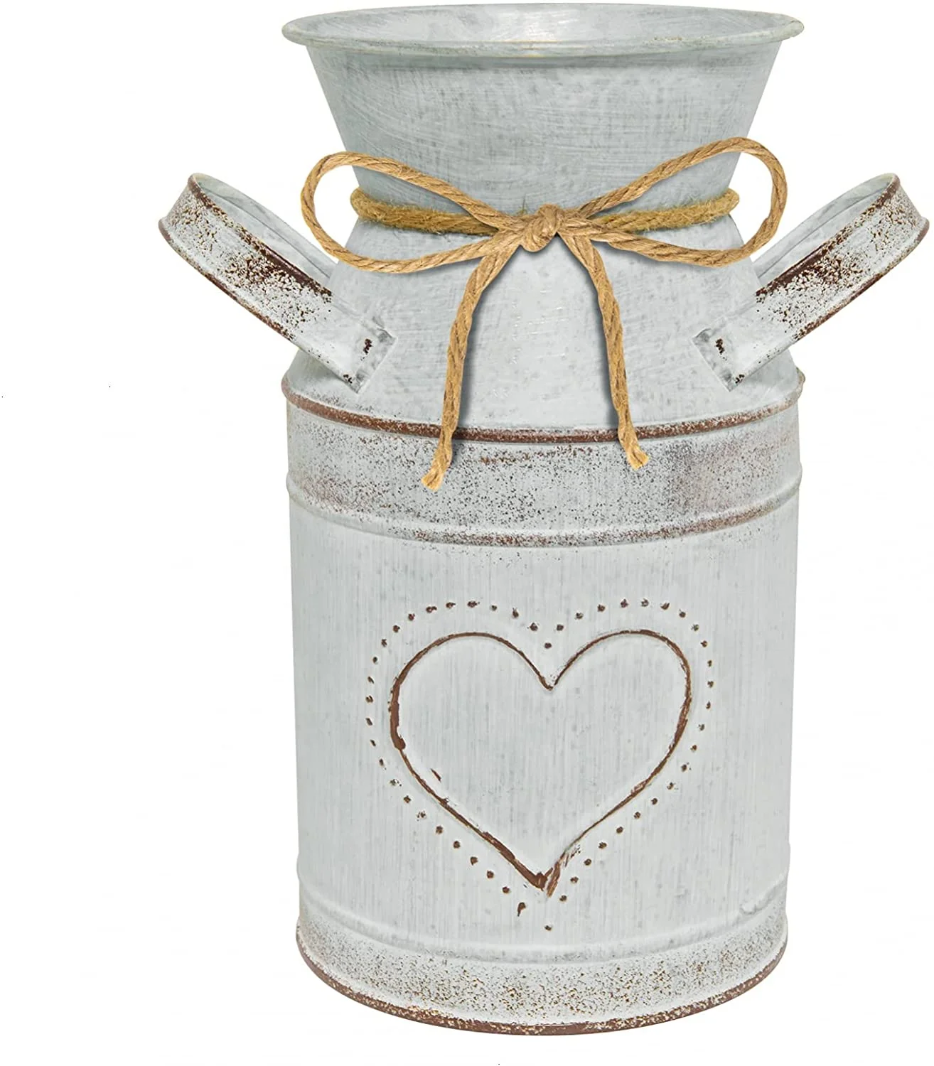 Wholesale Vintage Rustic Galvanized Metal Chic Flower Vase Watering Can Tin Jug French Style Bucket Pot Flower Holder Vase Decor