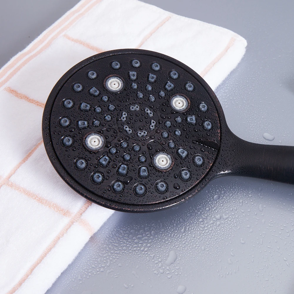 RAINSHOWER 2022 HOT SALE Hotel Luxury Gold Hotel 6 Inch 6 Spray Setting Hand Overhead Shower Head in Chrome Finish for Toilet
