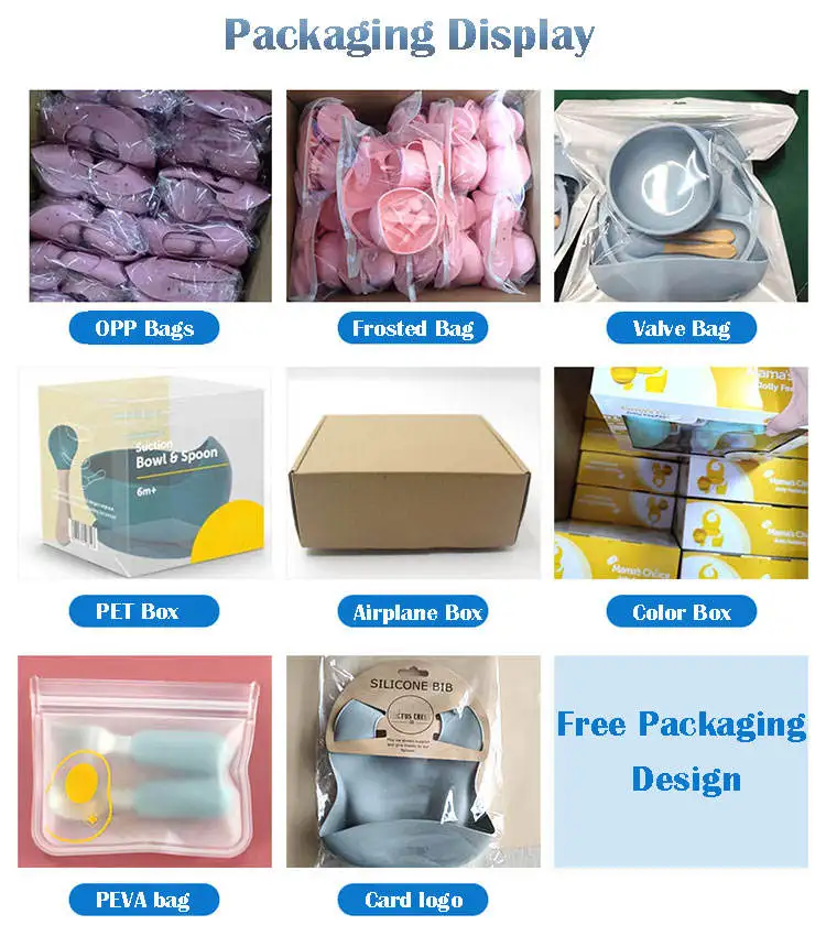 Custom Resistant Collapsable Silicone Feeding Toddler Babies Bowls For Baby Kid With Bendable Spoon And Fork Set Free Shipping