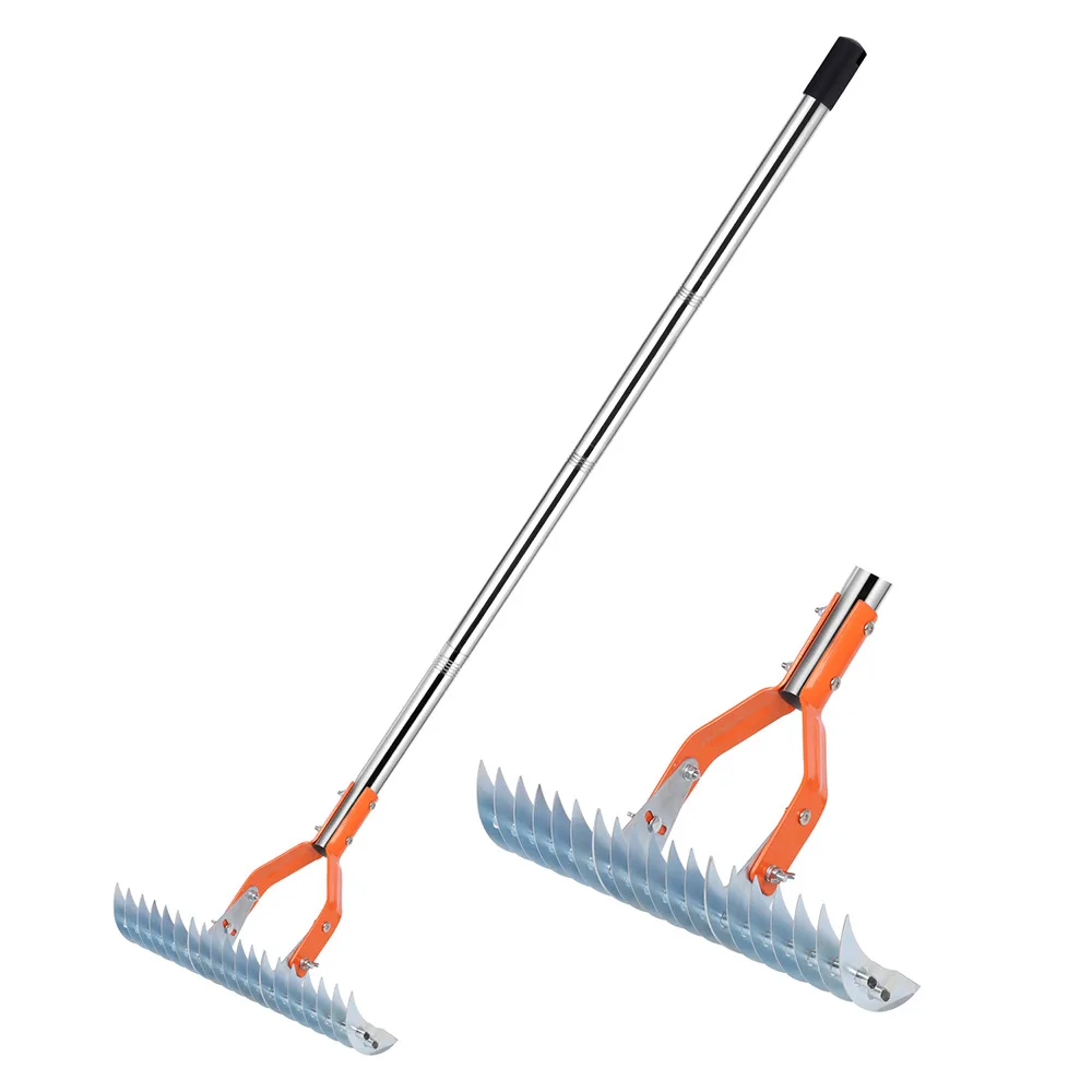 Industrial Grade Multifunctional Thatched Lawn Rake Durable Soil Rake for Courtyard Garden Garden Products