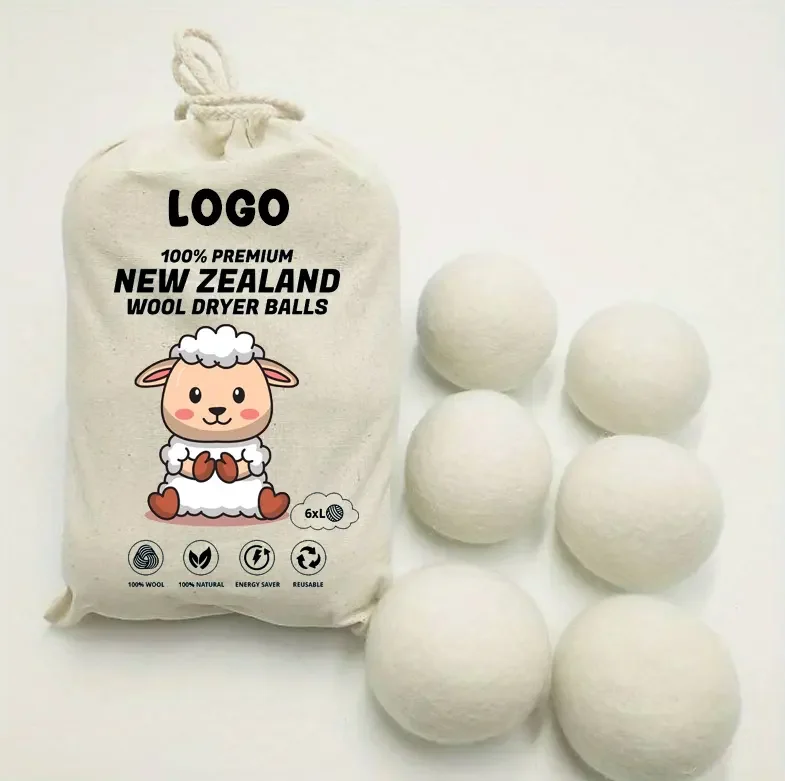 Pure Wool Anti-Entanglement Reusable Prevent Static Electricity Softener Sticky Hair Washing Machine Wool Dryer Balls