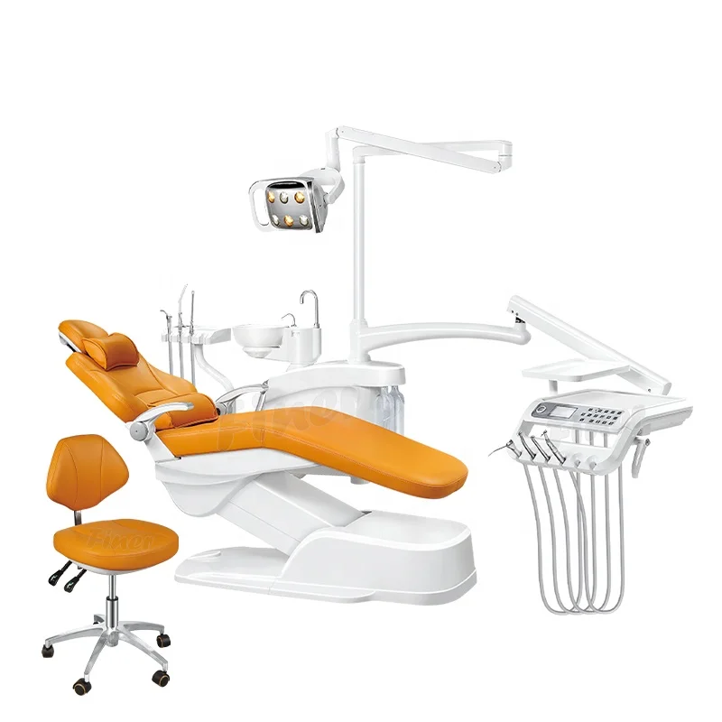 Adjustable Positioning Electric Dental Chair Unit With Built-In LED Lights