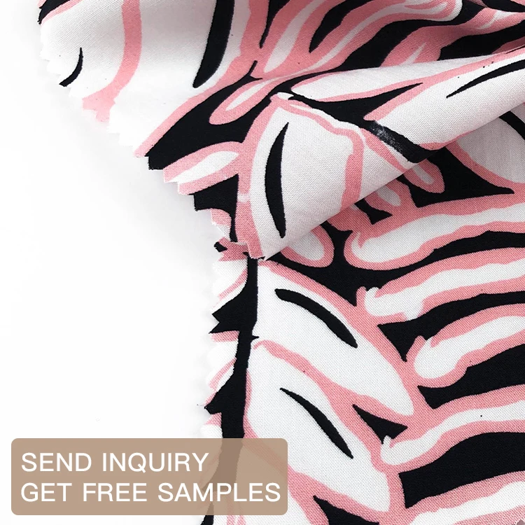 WOVEN RAYON POPLIN PRINTED FABRIC