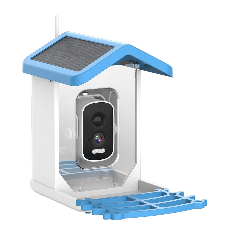 Garden Outdoor Wild Birds Wildlife Monitoring Solar Camera Remote View AI Smart Bird Feeder with Camera,Honey Pots, Fruit Fork