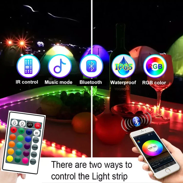 Hot Sale LED Kit Music Sync color changing Voice Control Google Home Alexa Tuya 5M 10M Smart WIFI 5050 RGB LED Strip Lights