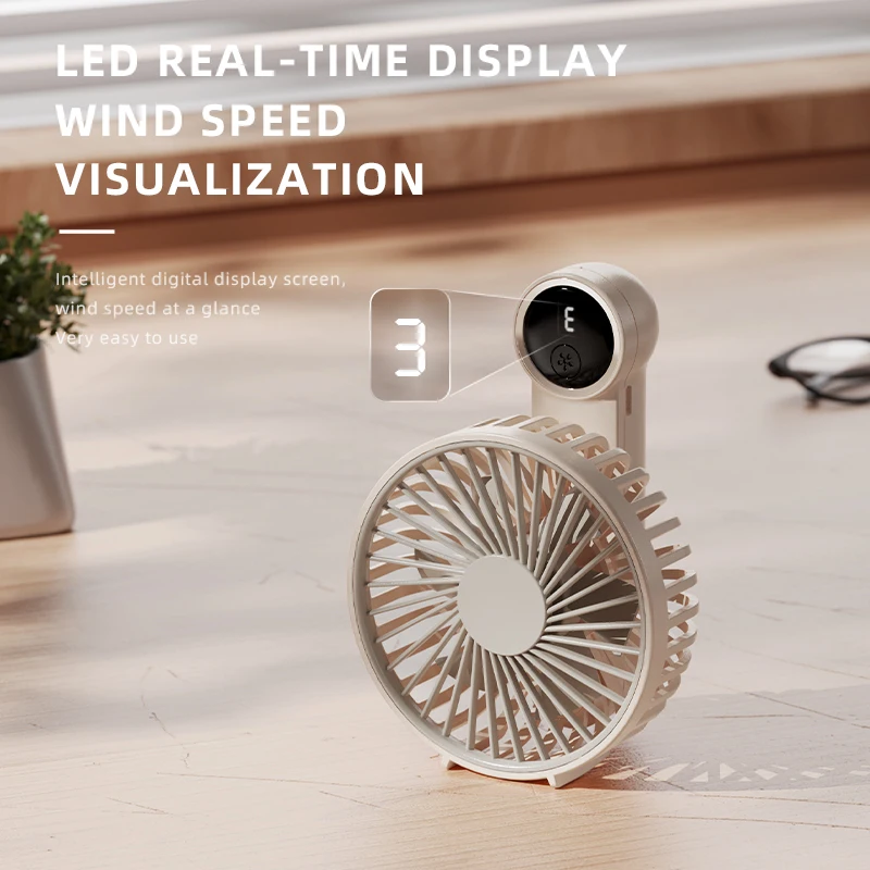 Custom Usb Rechargeable Fan White Foldable Small Hand Held Fan 3 Gears Wind Speeds Portable Folding Mini Fan