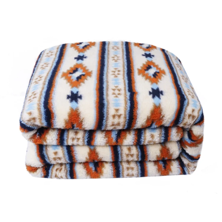 Winter hot sale customized soft printed polyester teddy fleece blanket