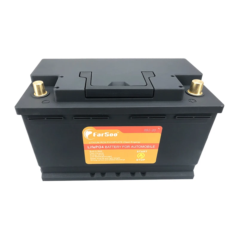 12V 60AH 082-20 Llifepo4 automobile battery Lithium Iron Phosphate pack with BMS starter stop car batteries