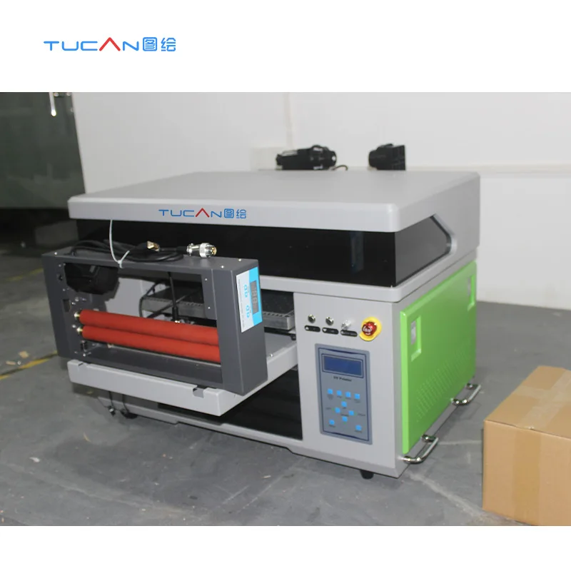 UV 4060 3 in 1 multi-function flatbed UV printer for acrylic cylinder for bottle UV DTF film sticker printing with XP600 I1600