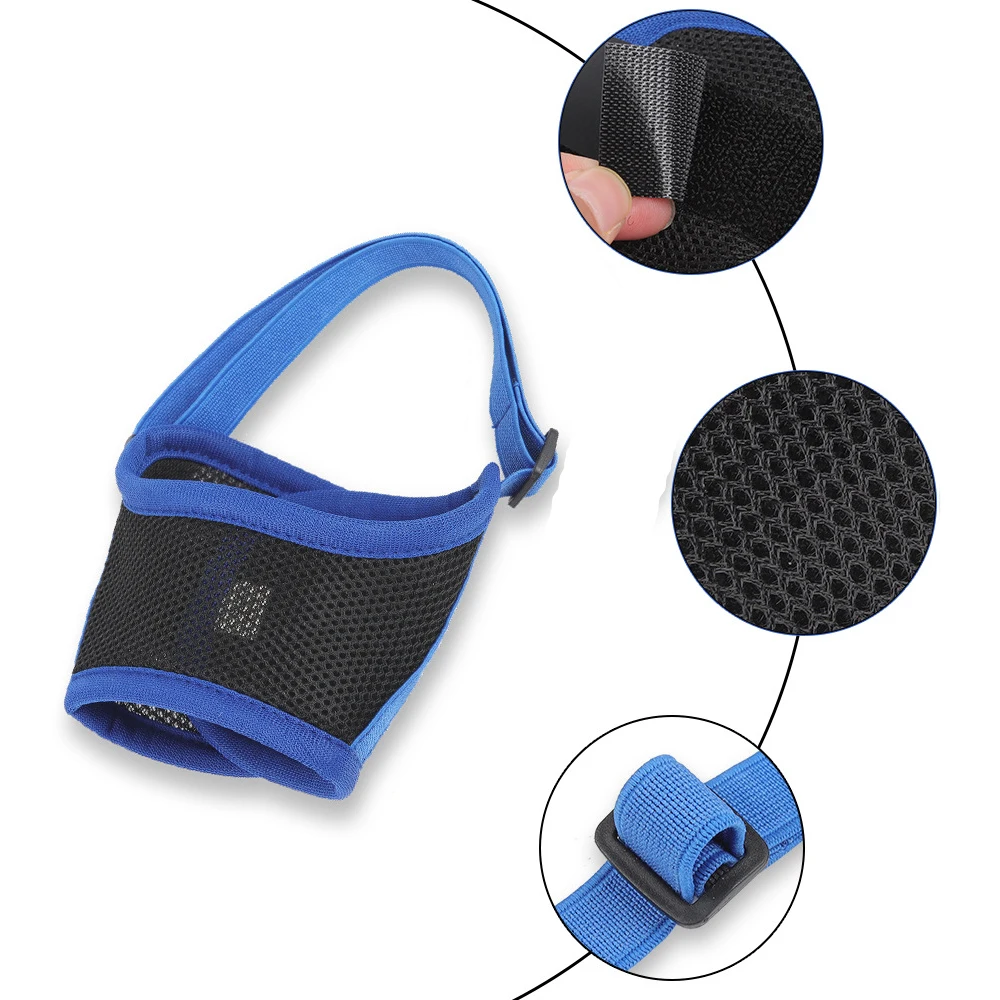 Adjustable Air Mesh Prevent Biting Barking Chewing Soft Muzzle Small Medium Large Dog Muzzle