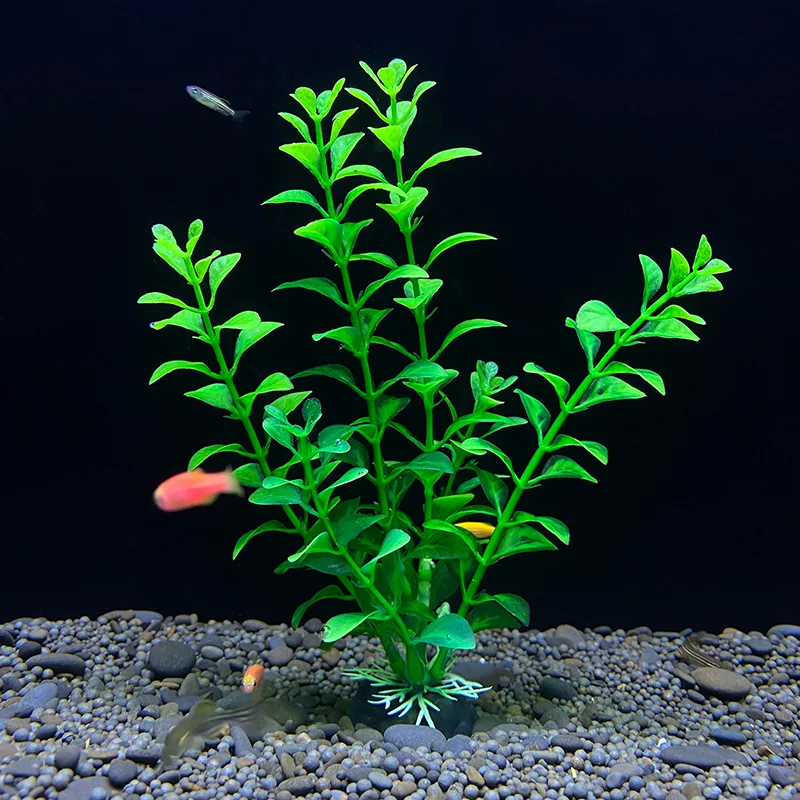 Custom Plantas de acuario Artificial  Plastic Artificial Aquarium Plants  Simulated Water Grass Artificial Bonsai for fish tank