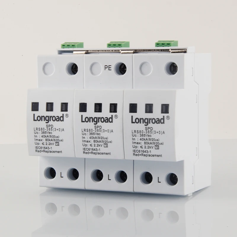 3P солнечный стабилизатор напряжения 40kA-80kA SPD система защиты от вспышки солнечных батарей стабилизатор напряжения