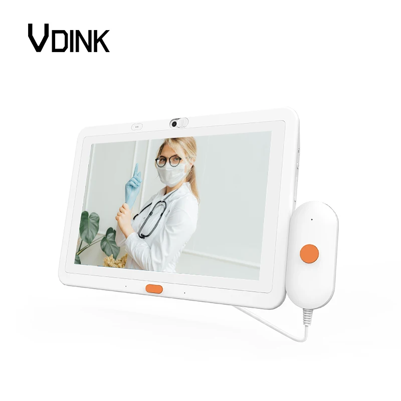 Vdink Interactive Wall Mounted 13.3 Inch Patient Care Call Processing Service OEM Touch Screen Medical Hospital Tablet Android