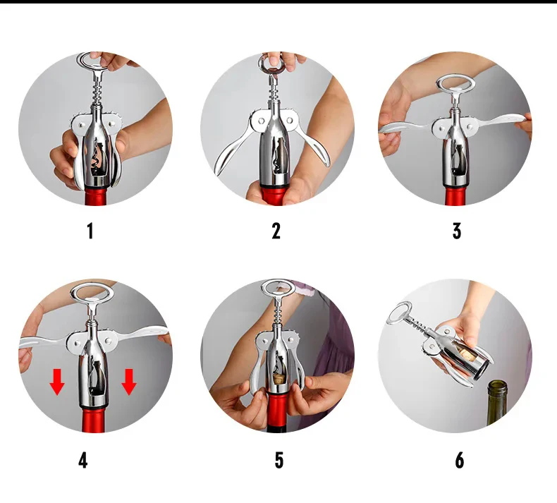 Premium Heavy Duty Stainless Steel Screw & Zinc Alloy Body Wing Corkscrew Wine&Beer Bottle Opener