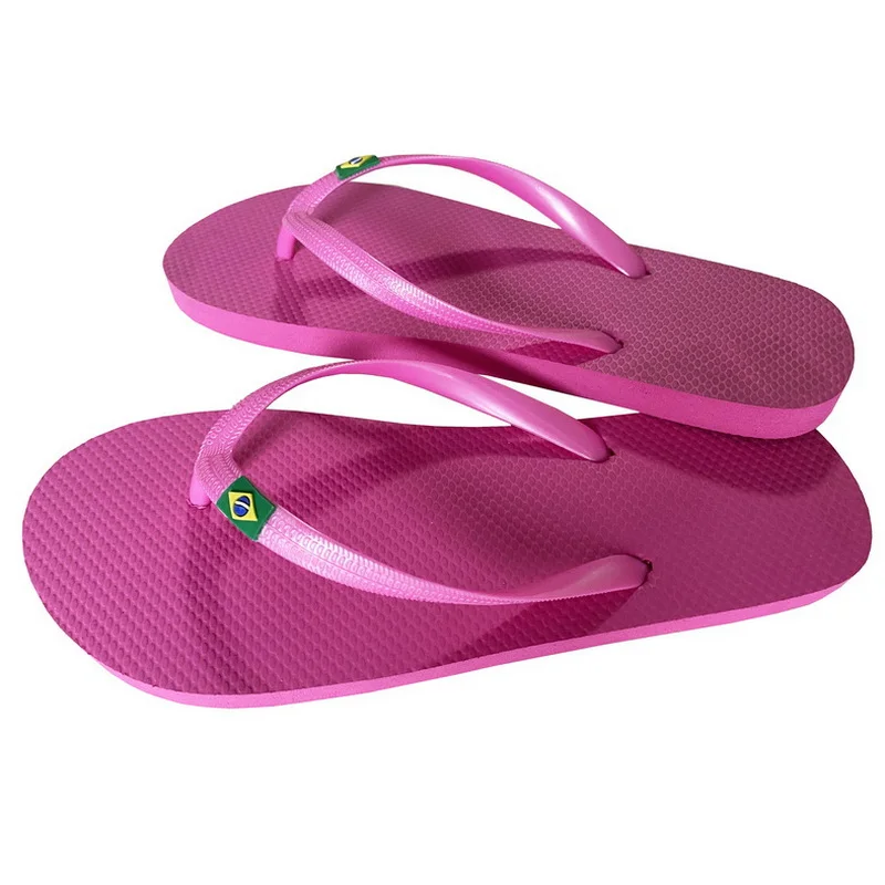 China Manufacture Best Price Popular Brazil Flag Cheap Wholesale Personalized Flip Flops For Women