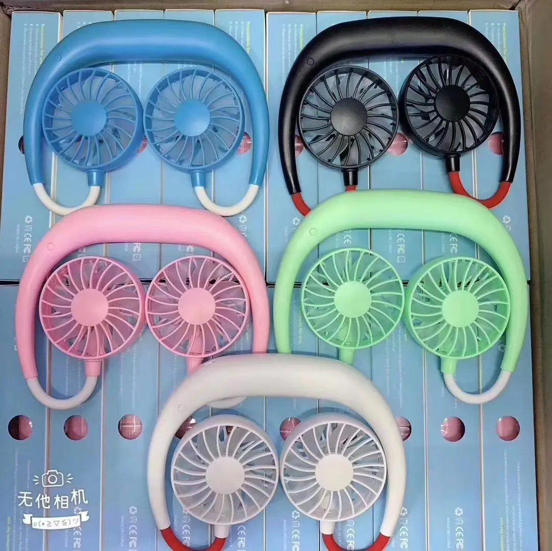 Personal Neck Hanging air cooler Fan Portable Desk Battery Rechargeable USB tiny Fans for Travel Camping Outdoor