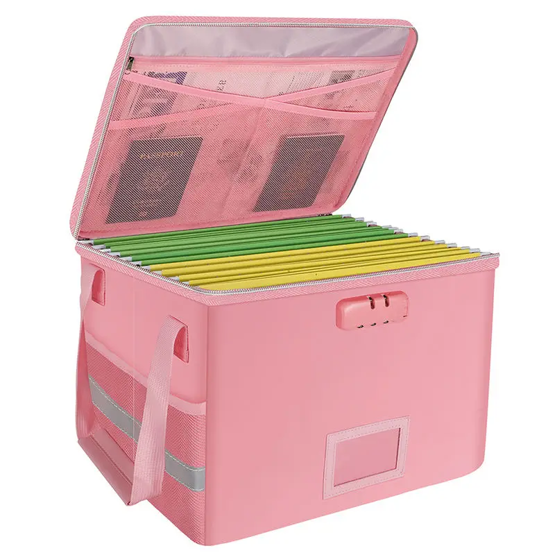 File Organizer Box Fire Proof File Storage Box With Lock Fireproof Document Letter Legal File Safe Important Value Organizer