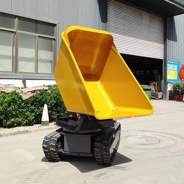 Hydraulic Rotating-Loading Gasoline Power Wheel Barrow Truck Crawler Mini Dumper