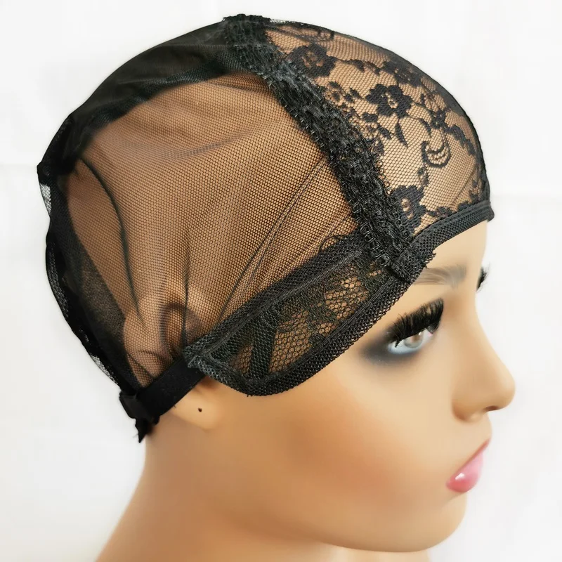 Wholesale Black Stretchable Adjustable Breathable Ventilated Mesh Dome Wig Cap Manufacturer For Making Wig