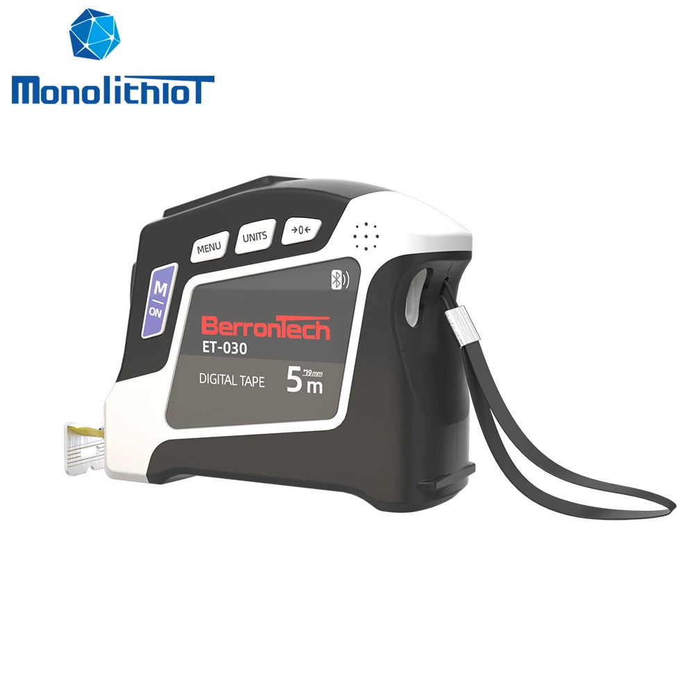 MonolithIoT ET030 Intelligent Rechargeable Electronic 5 Meters/16ft Digital Display Measurement Tape