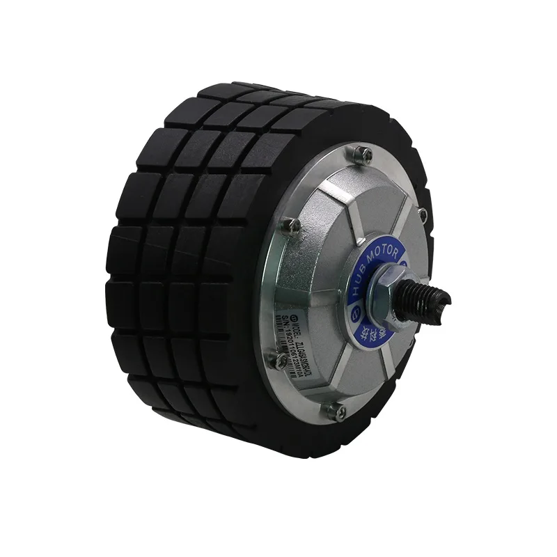ZLTECH high performance 4.5inch 24V 200W 300RPM 150kg load IP54 1024 PPR encoder electrical driver wheel hub motor for robot