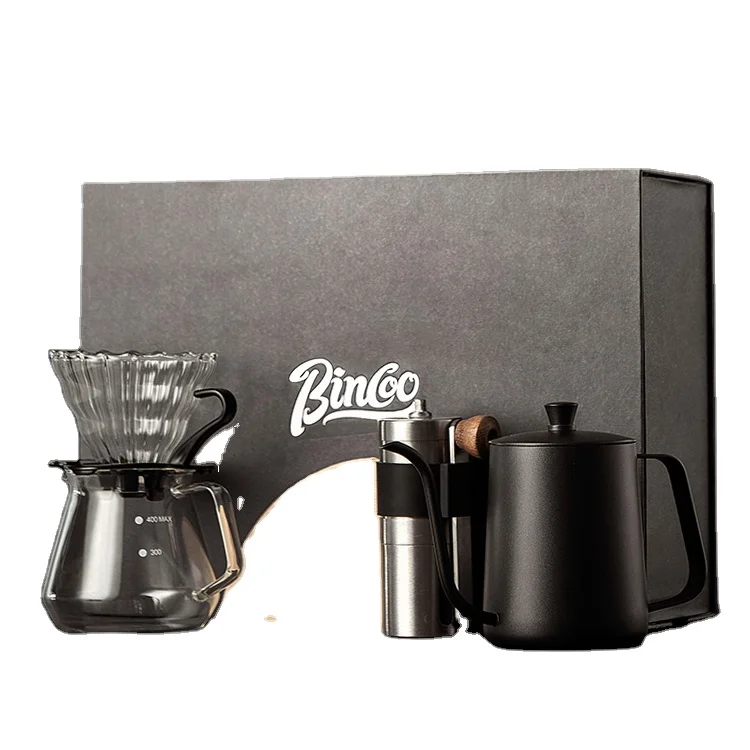 2022 hot Brew Stainless Steel drip Coffee Maker Set 5-piece set coffee tools for gift