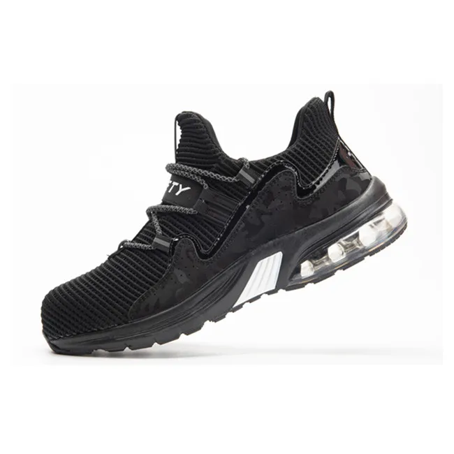 Air cushion design safety shoes comfortable unsex anti-smash work shoes
