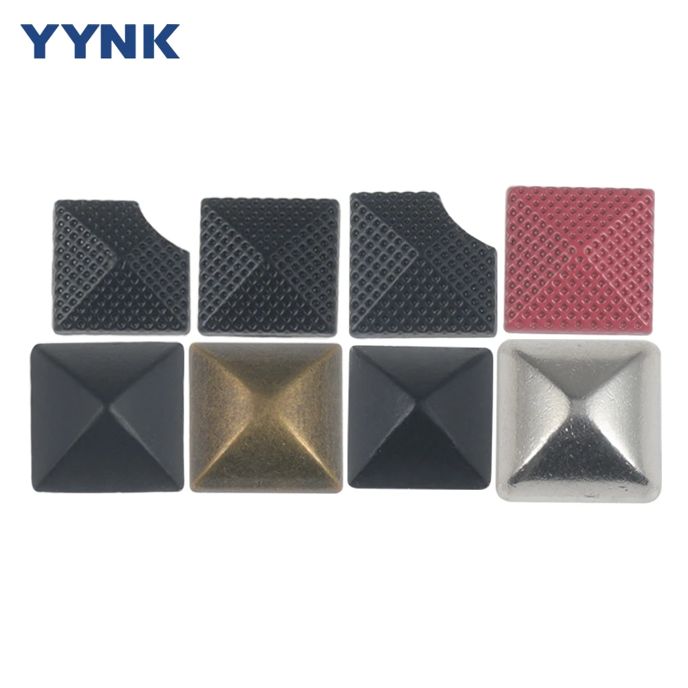 Fashion Popular Custom Pyramid Shape Pocket Stud Button Colorful Plating Zinc Alloy Metal Rivet for Hat Bag Jacket