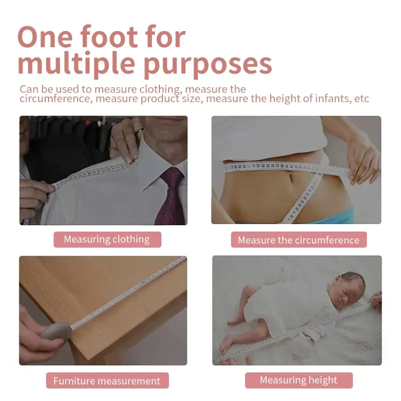 150cm/60 Inch Body Measuring Tape Automatic Telescopic Tape Measuring Ruler Film Body Metric Centimeter Soft Tape