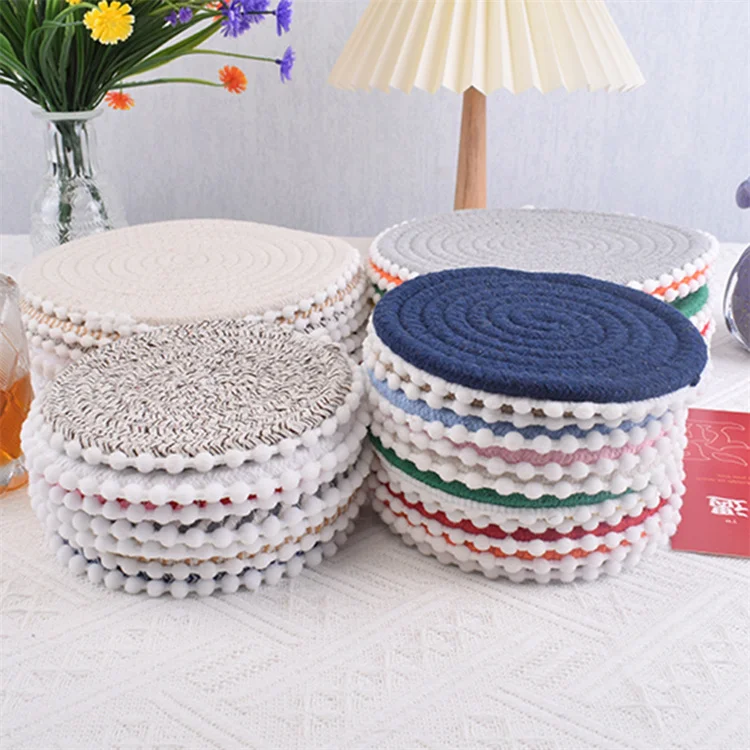 Wholesale Round Woven Placemats Cotton Place Mats for Dining Table Trivets For Hot Placemat Table