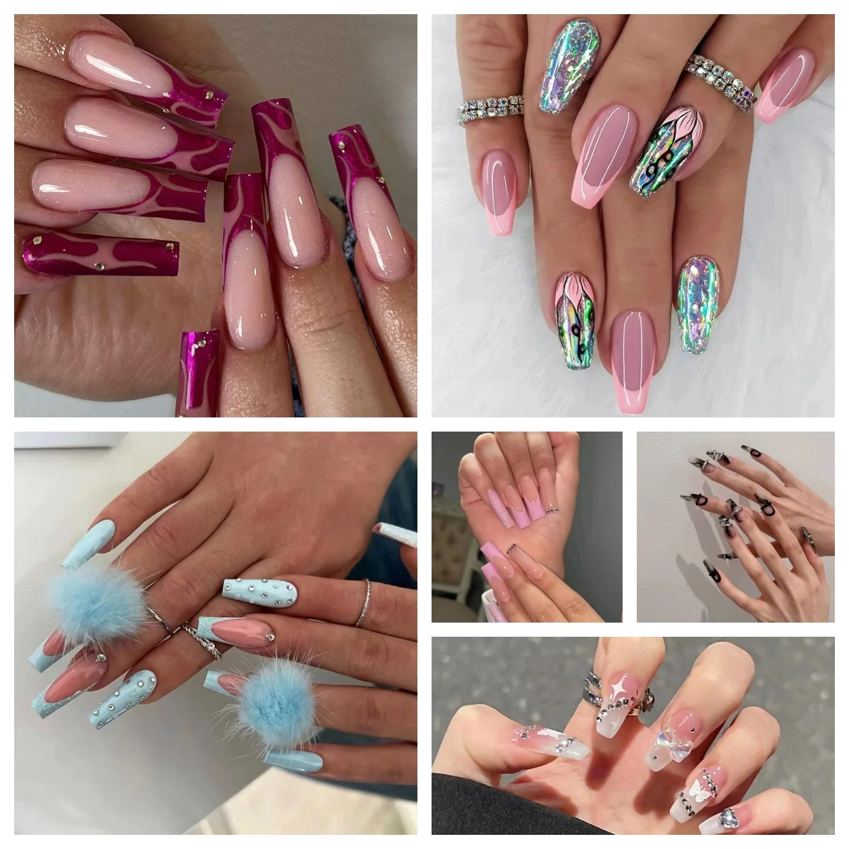 Wholesale non toxic gel nail polish strip press on false nail set handmade manicure acrylic press on nail artificial fingernails