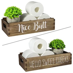 Farmhouse Bathroom Decor Nice Butt Bathroom Decor Box Hello Sweet Cheeks Powder Room Decor Toilet Paper Storage