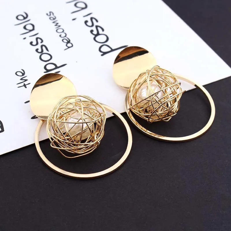 Fashion cheapest gold pearl earrings For Women Wholesale N99031