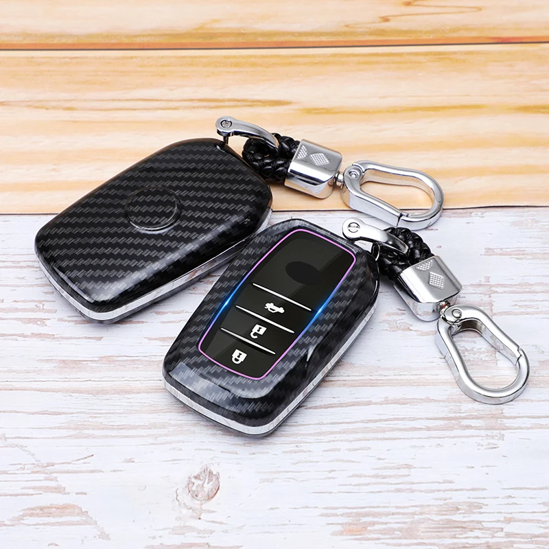 Car key case Full cover For Toyota Prius Camry Corolla C-HR CHR RAV4 Prado 2018 chr auris hilux vitz aygo Accessories keychain