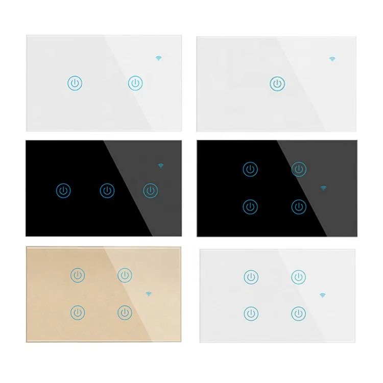 Настенный выключатель US AU 120, белый Электрический европейский стандарт, Голосовое управление, совместимый с отеле, таймер, умный настенный выключатель с Wi-Fi