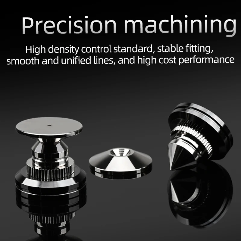 ATAUDIO Oem Odm Hot Selling Audio Solid Stainless Steel Rhodium Plated Speaker Spike Isolation Feet Cd Amplifier Stand