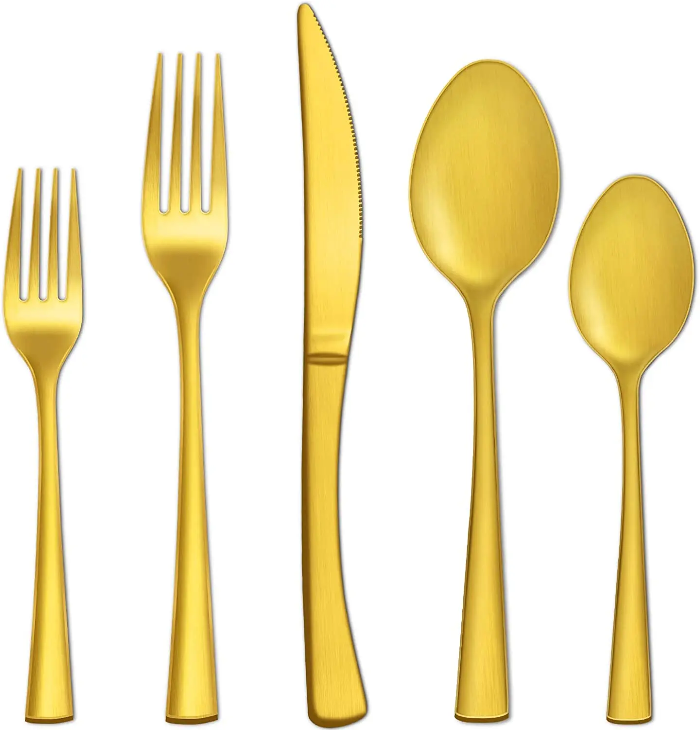 Wholesale Restaurant Hotel Matte Silverware Stainless Steel Gold Plated Wedding Restaurant Cutlery Sets Silverware Flatware Set