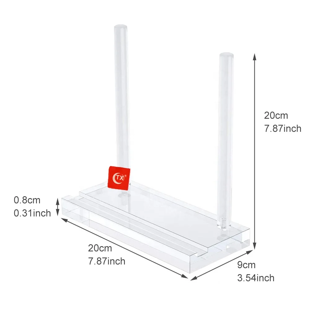TX Acrylic Book Holder Reading Stand Clear Book Display Stand for Tablets Newspaper Magazine Textbook for Kitchen Office Table
