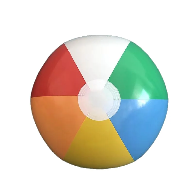Wholesale of 16 inch inflatable colored balls in stock 6-color beach balls grass earth swimming pools water playing