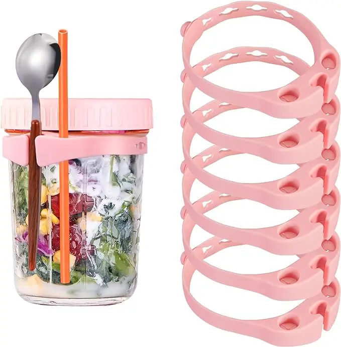 YDS Custom Silicone Spoon Holder Straw Holder Adjustable Spoon Rest Silicone Spoon Holder for Mason Jar