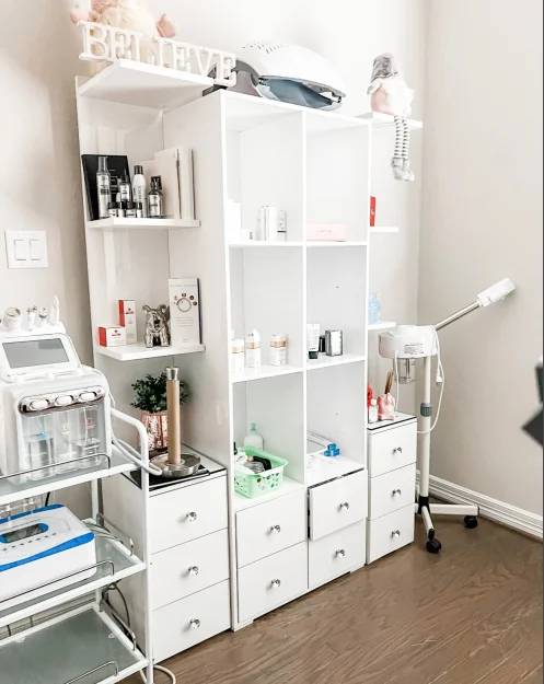 Double Shelf Storage Unit Moveable Book Storage Book Shelf Rack Grocery Convenience Store Shelf