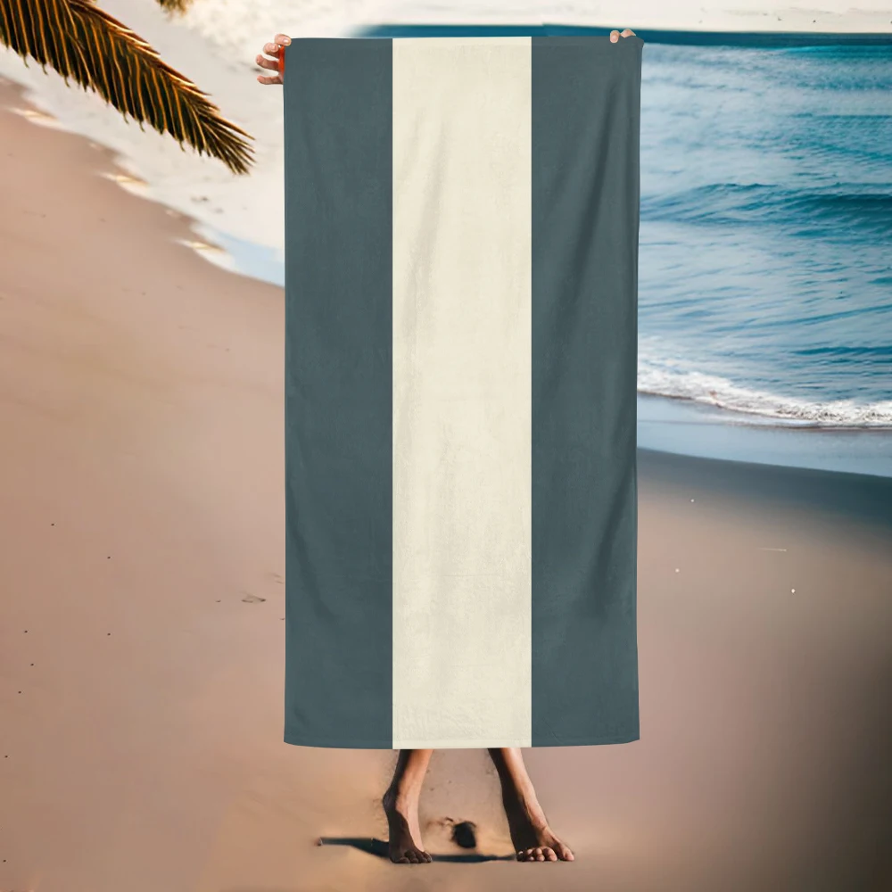 Персонализированное пляжное полотенце из микрофибры с сублимированной полосой оптом высокое качество логотипом печать на заказ/