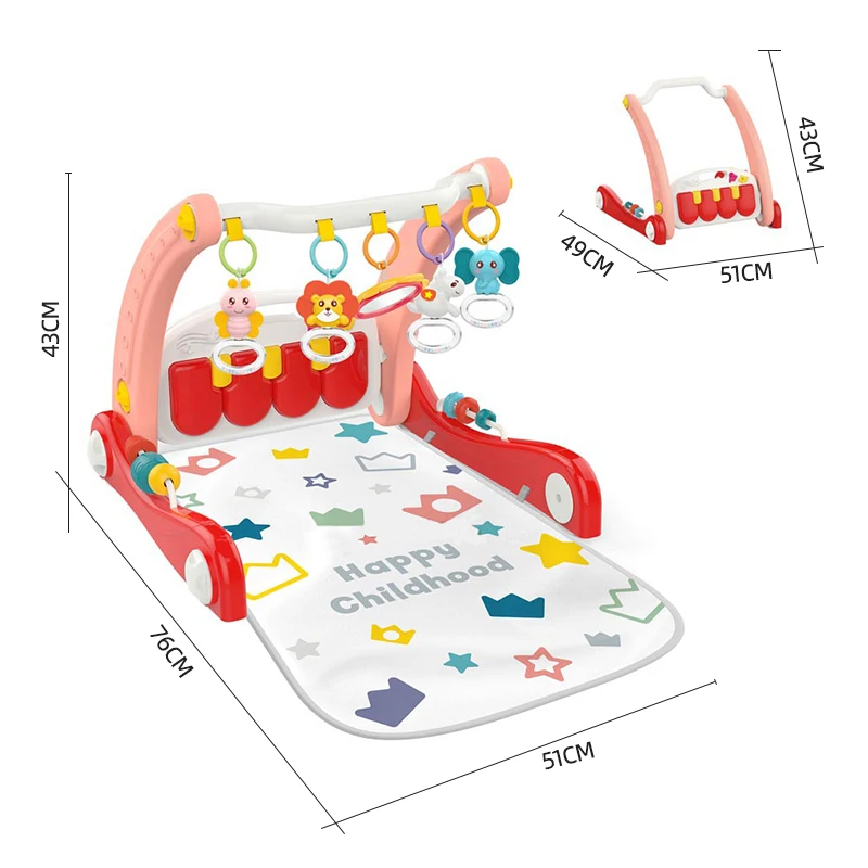 0-12 Months 2 in 1 Baby Gym Play Mats Baby Toys Tummy Time Mat Toys m Gym & Play Mat from Baby to Toddler