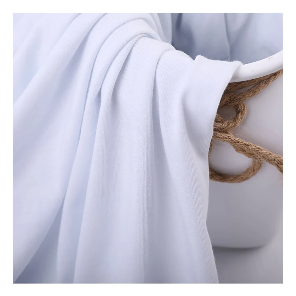 Low Price Stock White Viscose Spandex 170gsm Single Jersey Fabric For Tshirt Basic Underwears Egypt Fabric