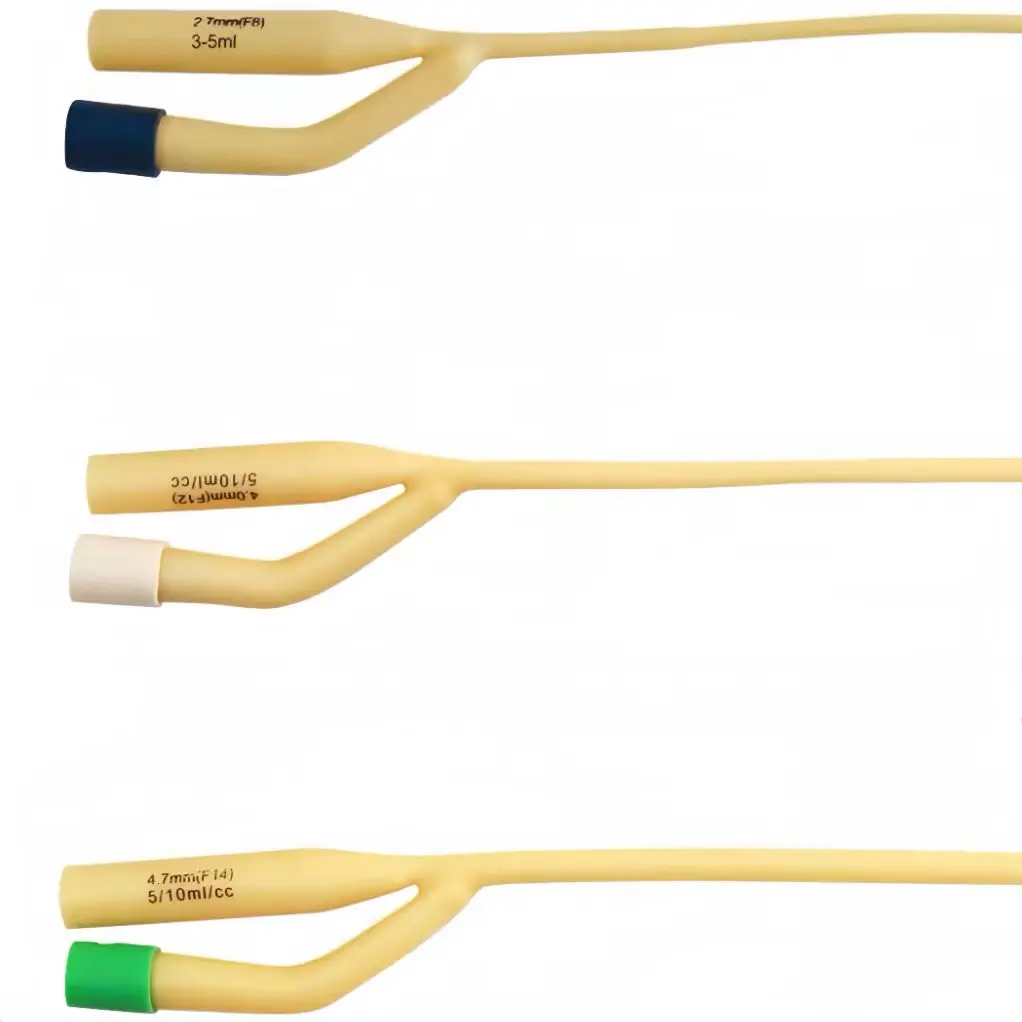 Medical cheap disposable medical 2way 3way latex foley catheter silicone coated Ultra-smooth Latex Urethral Catheter