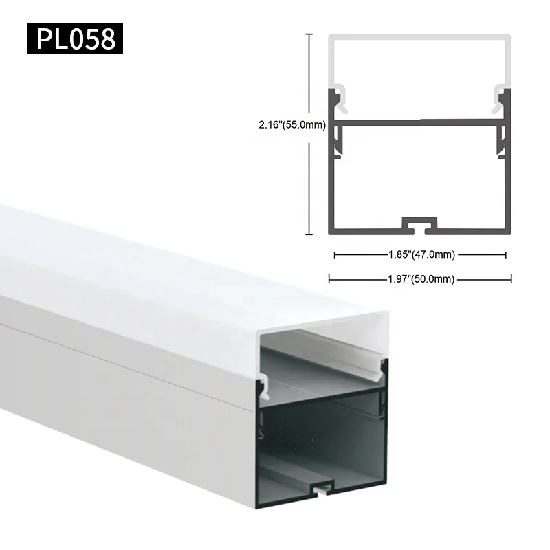 Suspended Surface Mounted Hanging Square Flat Led Panel Lighting High Quality Modern Interior Office Aluminum Alloy