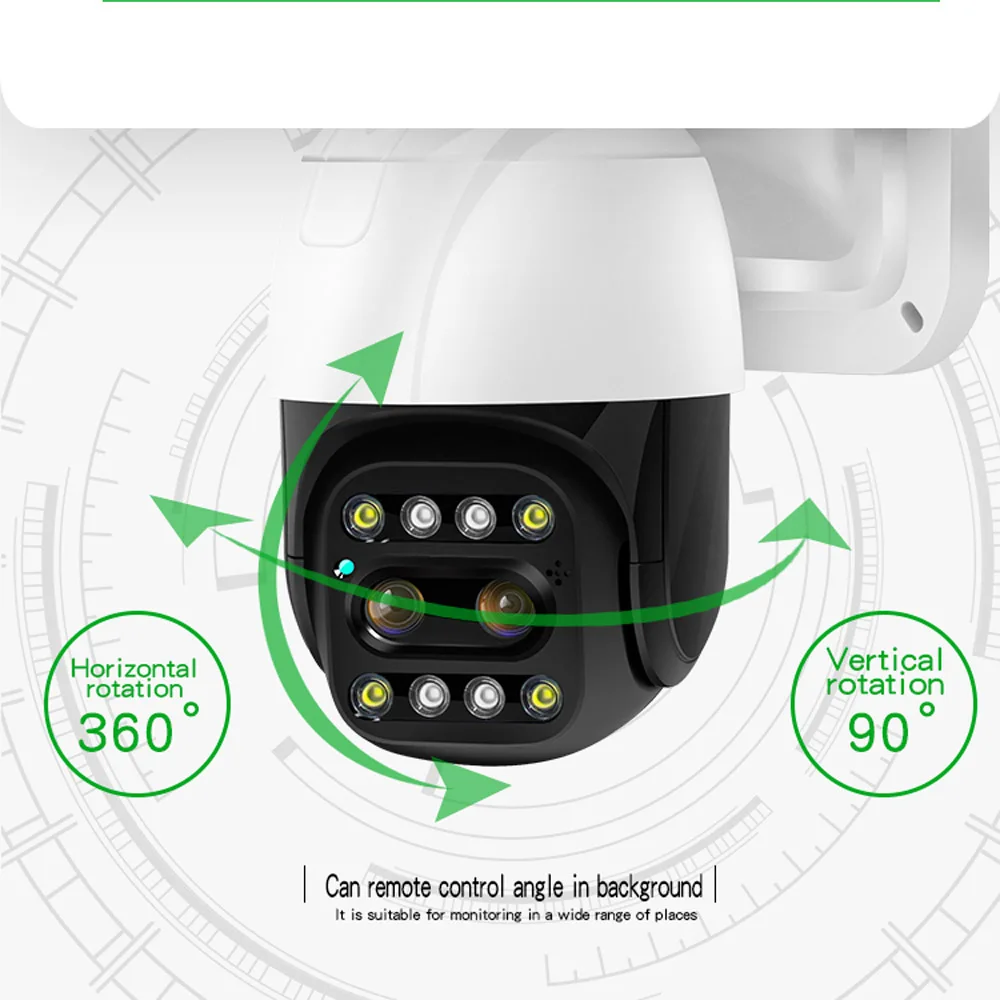 Qearim 2.5 inch dual lens pan tilt zoom mini wifi camera Wireless 10X Zoom 2MP Cheap PTZ live view network carecam camera 1080P