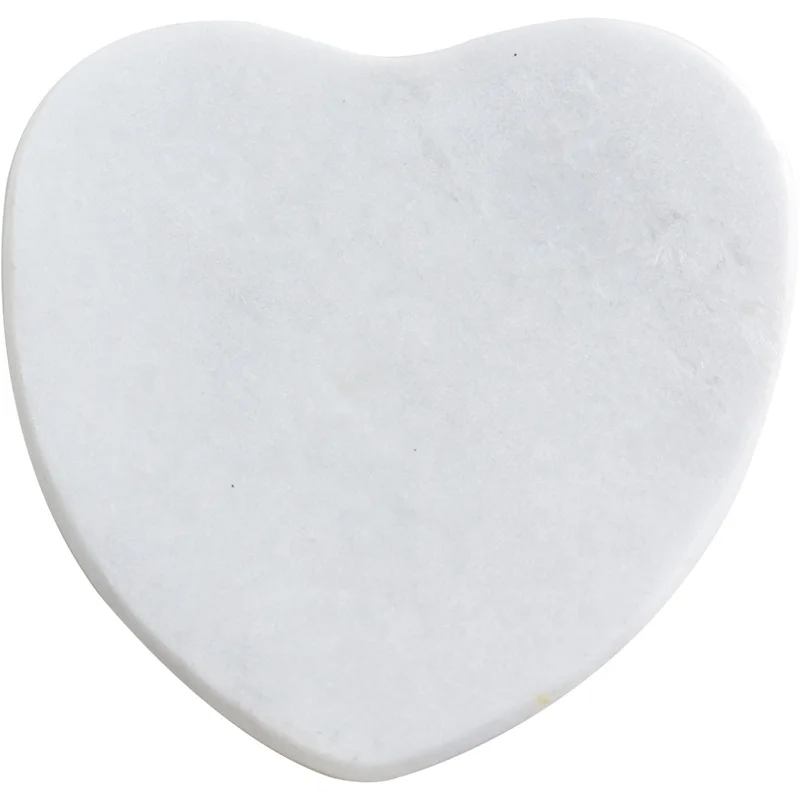 
Heart Stone Round Marble Cheese Dinner Serving Plate and tea coaster 