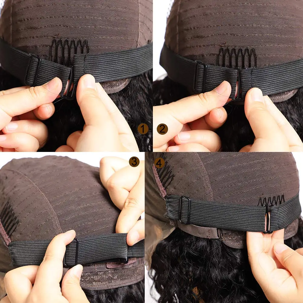 3.0*30 cm  Adjustable Nylon wig grip Black Elastic Band for Hair Wigs Making Net Lace Sewing Rubber tools accessories